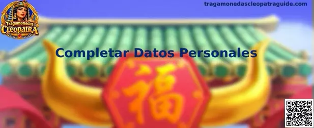 Guía para completar datos personales en Tragamonedas Cleopatra