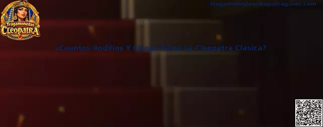 Referencia visual de los cinco rodillos y veinte líneas de la Tragamonedas Cleopatra clásica