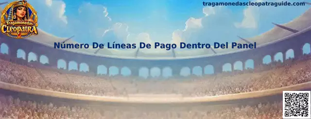 Número de líneas de pago dentro del panel de Tragamonedas Cleopatra