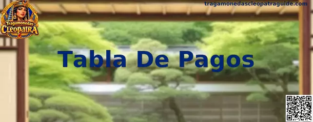 Tabla de pagos de Tragamonedas Cleopatra con símbolos y valores de referencia